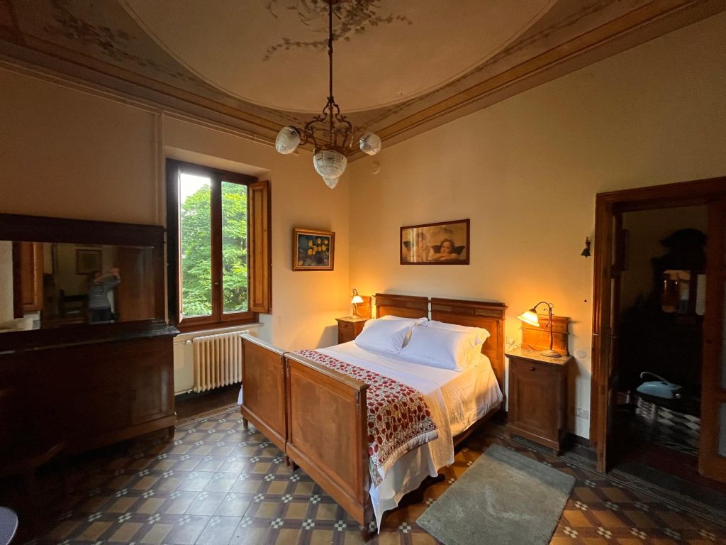 Cozy vintage bedroom interior